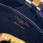 Christian Dior Caro Colle Noire Clutch With Chain